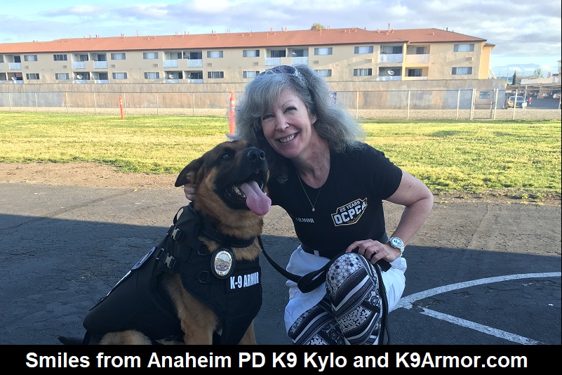 Smiles from Anaheim PD K9 Kylo and K9Armor.com