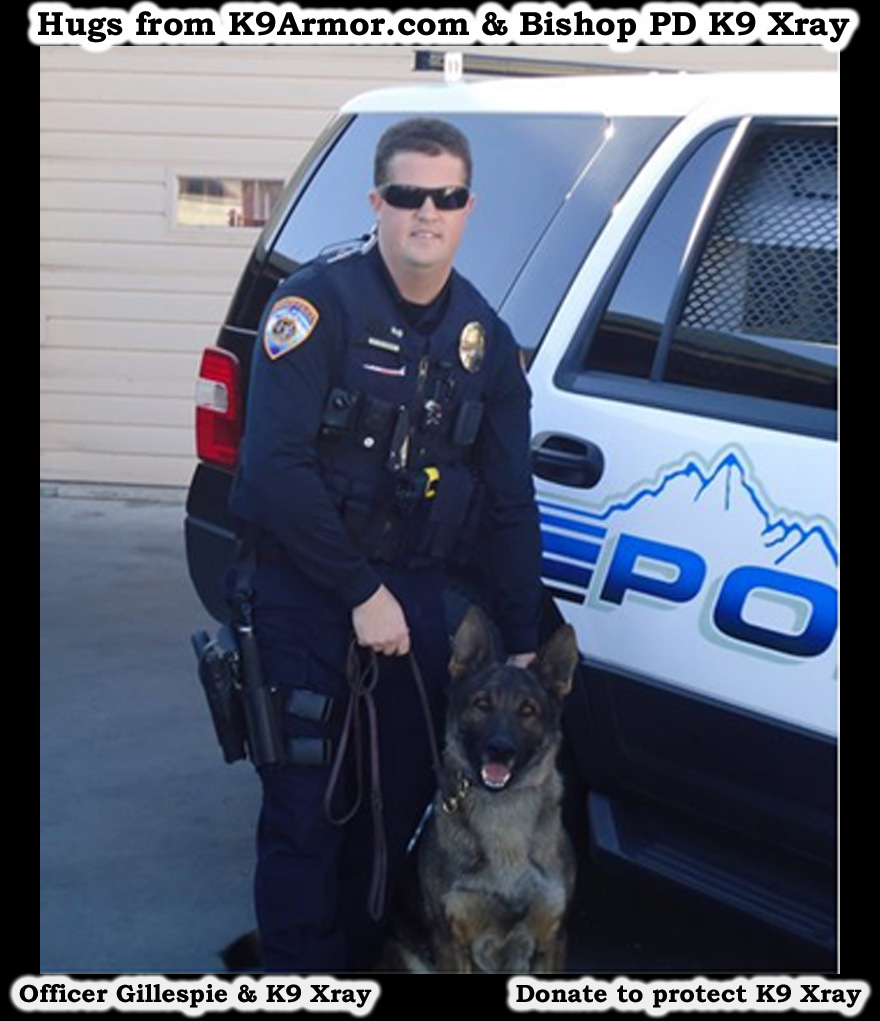 Bishop PD Officer Gillespie and K9 Xray