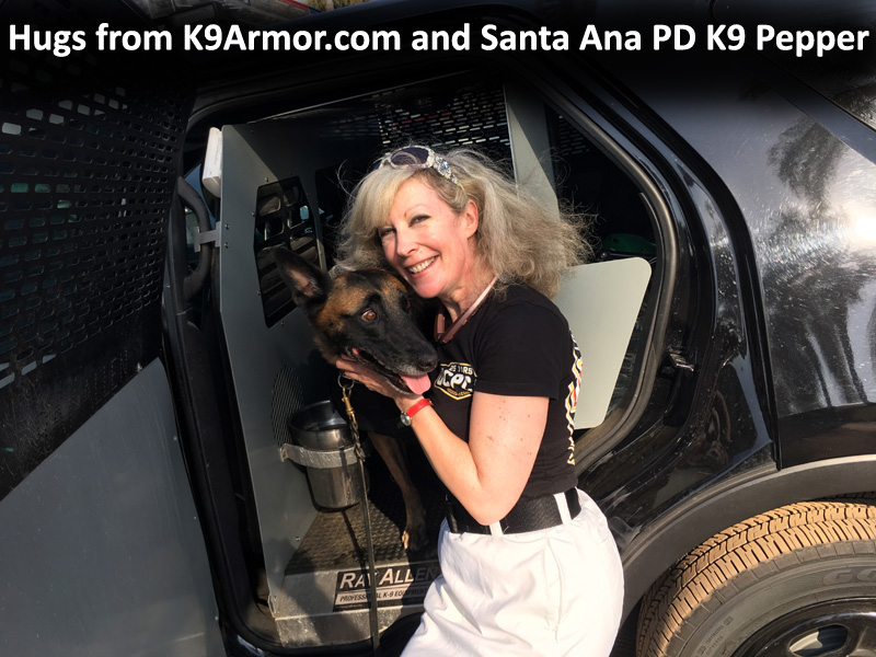 We protected K9 Heroes Santa Ana PD Officer Heitmann and K9 Pepper with a K-9 Armor vest