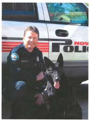 Officer Bill Welch and Raven of Novato P.D.