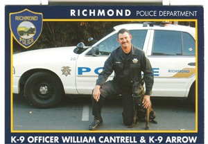 See giant image Officer William Cantrell and Arrow, Richmond PD
