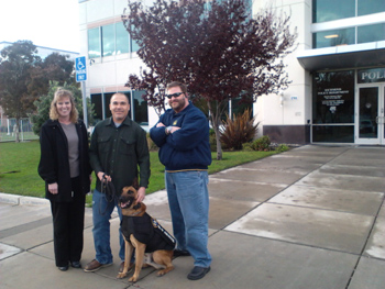 Richmond PD K9 Rasp and Officer Mandell with sponsors Chris and Karen Tallerico.