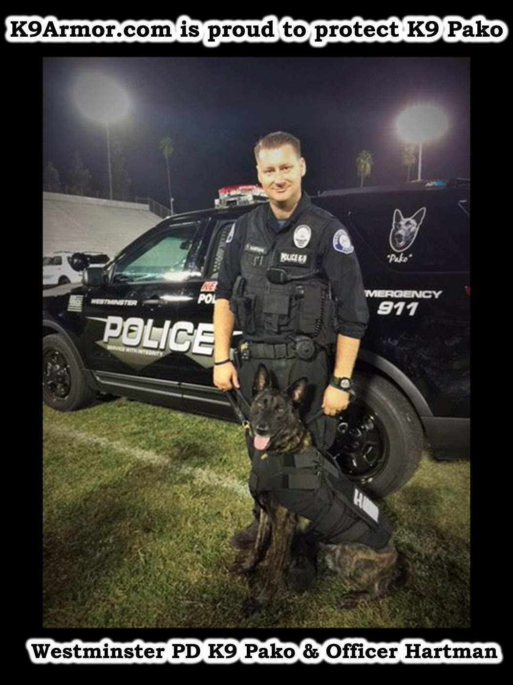 Westminster PD K9 Pako and Officer Hartman photo by Frank DAmato OC Register